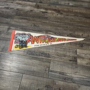 Vintage Antique Auto Museum Stone Mountain GA Pennant Souvenir 4A